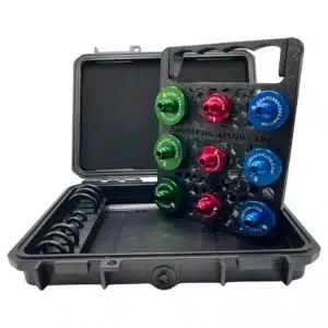 Aluminum Quick Test Fittings Set of 9 with Holder
