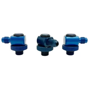 1/4″ 90-Degree Swivel Aluminum Quick Test Fittings (set of 3)
